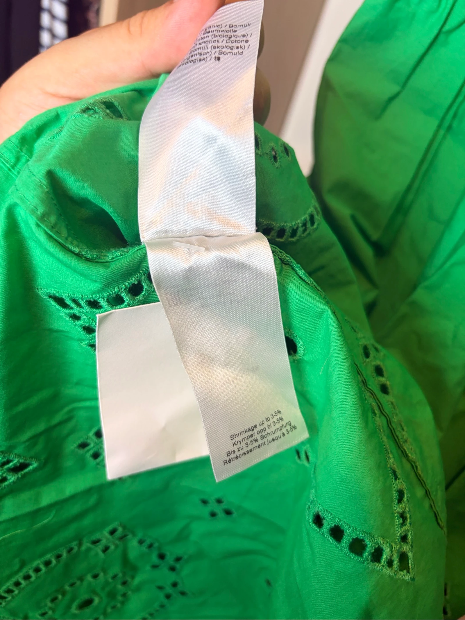 Vestido Ganni verde com bordado inglês tamanho 32 – photo 10